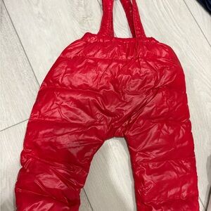 Moncler Red Puffer Snow Pants